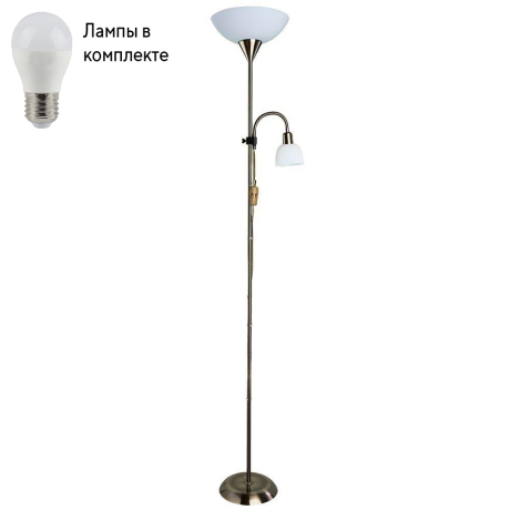 Торшер с лампочками Arte lamp A9569PN-2AB+Lamps 
