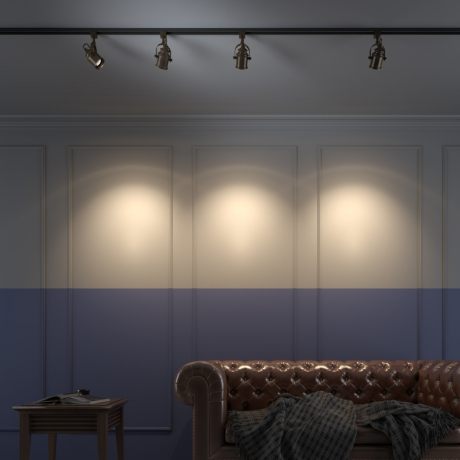 Однофазный светильник для шинопровода с лампочкой Novotech 370545+Lamps 