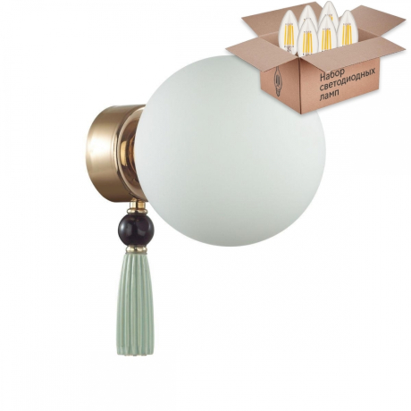 Бра Odeon Palle с лампочкой 5405/1W+Lamps E14 Свеча 