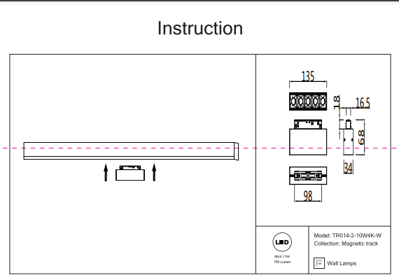 Накладной светильник Maytoni Technical Points TR014-2-10W4K-W 