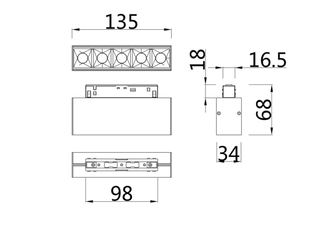 Накладной светильник Maytoni Technical Points TR014-2-10W4K-W 