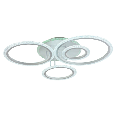 Светодиодная диммируемая люстра с ПДУ Profit Light 8086/4 WHT 104W+8W RGB 