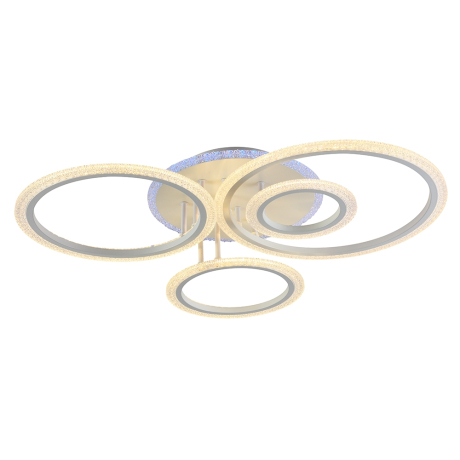 Светодиодная диммируемая люстра с ПДУ Profit Light 8086/4 WHT 104W+8W RGB 