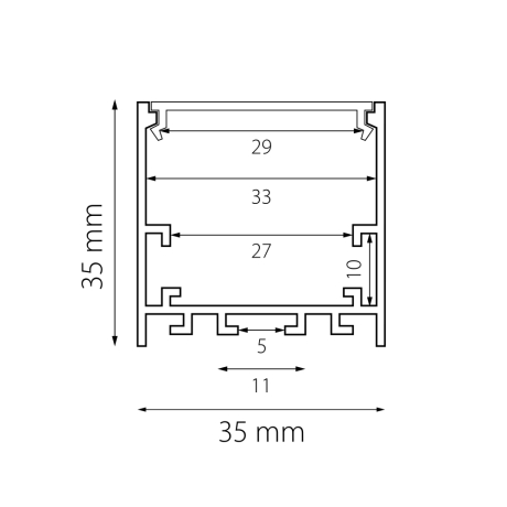 Профиль с прямоугольным рассеивателем Profiled Lightstar 419261 