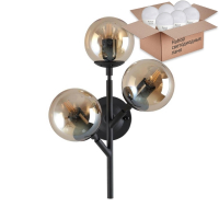 Бра Crystal Lux с лампочками MEDEA AP3+Lamps E27 P45