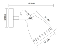 WML-428-1  С02 Спот настенный Camelion New York 13057