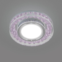 Нарушена упаковка.  <184761> Встраиваемый светильник Fametto Peonia DLS-P102 GU5.3 CHROME-PINK 9986 DLS-P102 GU5.3 CHROME/PINK