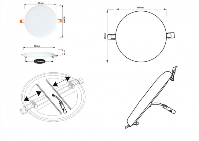 Встраиваемый светильник Arte Lamp Prior A7981PL-1WH 