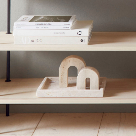 427248 Поднос декоративный MAROMANDIA, L305, B230, H25, мрамор, бежевый Eglo 