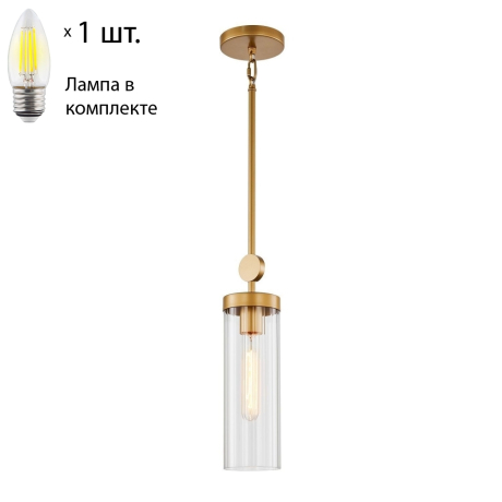 Подвесной светильник с лампочкой Favourite Radiales 3099-1P+Lamps Е27 Свеча 