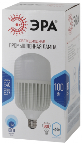 Лампа светодиодная ЭРА E27/E40 100W 4000K матовая LED POWER T160-100W-4000-E27/E40 Б0032089 