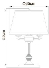 Настольная лампа Arte Lamp Alice A3579LT-3AB