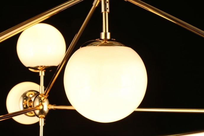 Люстра на штанге со светодиодными лампочками E27, комплект от Lustrof. №294728-657133 