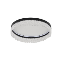 Потолочная люстра с пультом ДУ и прозрачными подвесками, цвет черный матовый от GETOGAZOV FAMILY