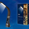 Сенсорная настольная лампа с диммером и часами Uniel TLD-542 Brown/LED/300Lm/5000K/Dimmer (UL-00001817) 