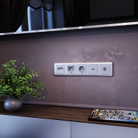 Рамка на 5 постов (серебряный) Werkel W0052106