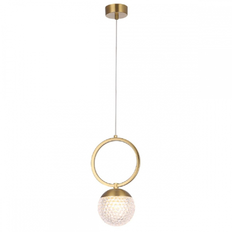 Подвесной светильник с лампочкой CRYSTAL LUX Carolina SP1 V1 BRASS+Lamps 