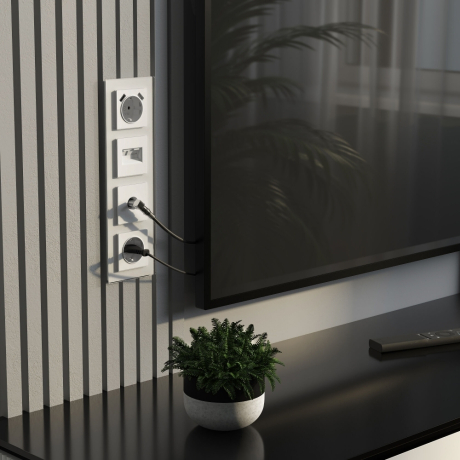 Розетка Ethernet RJ-45 без рамки Werkel белый матовый W1181161 