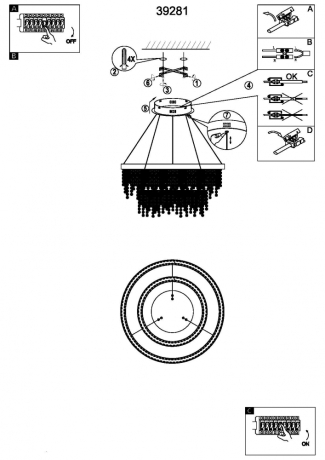 Подвесной светодиодный светильник Eglo Antelao 39281