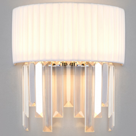 Накладной светильник Eurosvet Amantea 10122/2 хром/прозрачный хрусталь Strotskis (10106/2) 