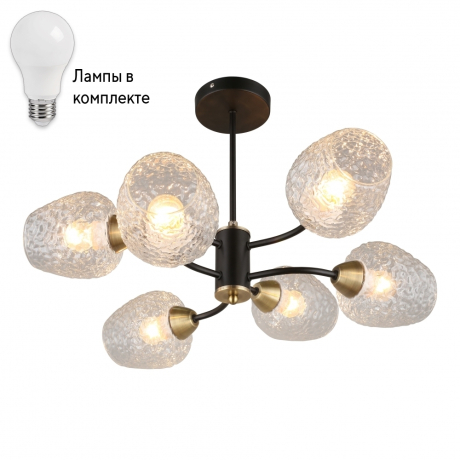 Люстра на штанге с лампочками Omnilux OML-67807-06+Lamps 