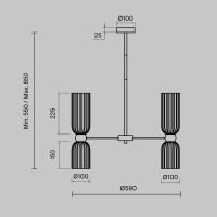 Подвесной светильник Maytoni MOD302PL-10CG Antic