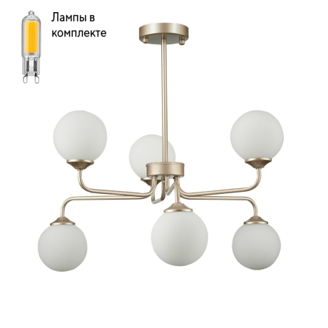 Люстра подвесная с Led лампочками в комплекте Evoluce SLE106203-06+Lamps 