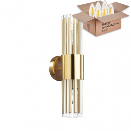 Бра с лампочками Odeon Light Viketa 4786/2W+Lamps E14 Свеча 