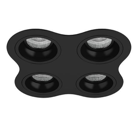 D64707070707 Встраиваемый точечный светильник Domino Round Lightstar (комплект из 214647+214607+214607+214607+214607) 