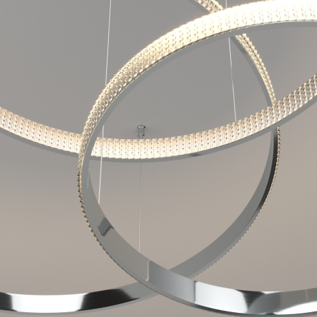 Подвесная светодиодная люстра Eurosvet Posh с пультом управления 90175/3 хром 100W a045414 