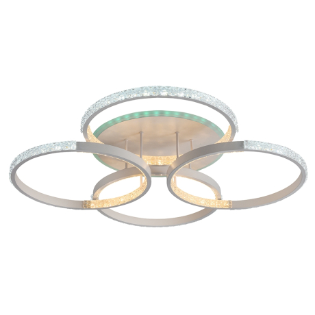 Светодиодная диммируемая люстра с ПДУ Profit Light 8047/4 WHT 136W+8W RGB 