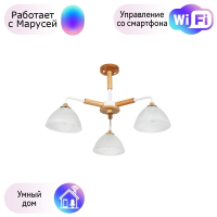 Потолочная люстра на штанге Matthew Arte Lamp с поддержкой Маруся A5032PL-3BR-М