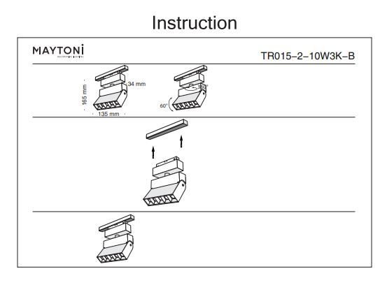 Светильник на штанге Maytoni Technical Points TR015-2-10W3K-B 