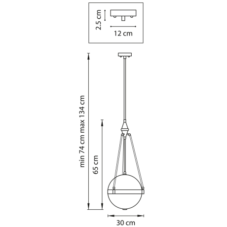 816037 Подвесной светильник Lightstar Modena (MD8571/3B) 