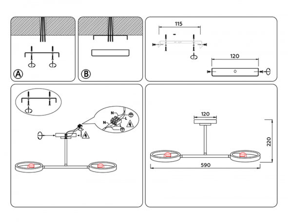 Потолочный светильник Ambrella light TRADITIONAL LoftTR8243 