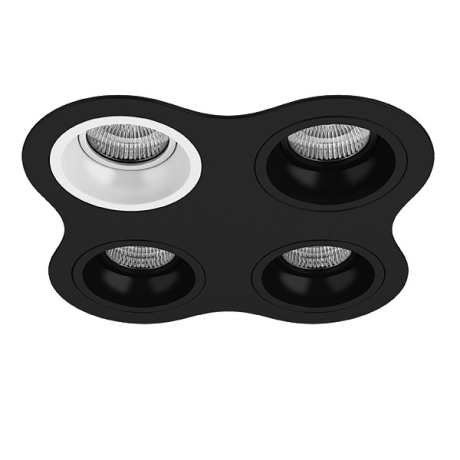 D64706070707 Встраиваемый точечный светильник Domino Round Lightstar (комплект из 214647+214606+214607+214607+214607) 