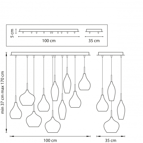 803125 Подвес Lightstar с поддержкой Маруся Pentola chrome/black 