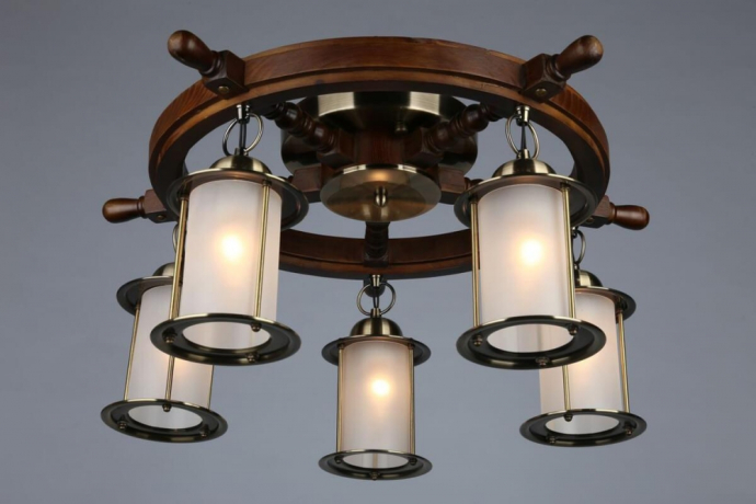 Люстра потолочная со светодиодными лампочками E27, комплект от Lustrof. №25599-657138 