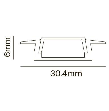 2м. Встраиваемый алюминиевый профиль для светодиодной ленты Maytoni Led strip ALM002S-2M 