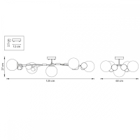 Люстра потолочная с Led лампочками в комплекте Lightstar 815553+Lamps