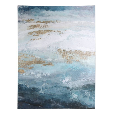 423152 Картина  ALAMINOS L900, B37, H1200 полиэстер, дерево, синий, белый, золотой Eglo 