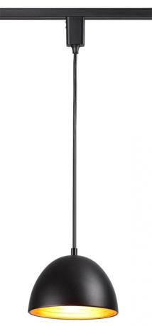 Однофазный светильник на подвесе для трека Novotech Veterum с лампочкой 370562+Lamps E27 P45 