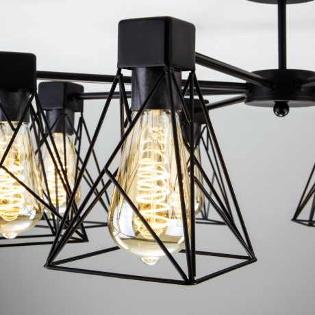 70107/8 черный черный Потолочная люстра Eurosvet Trappola a044748 