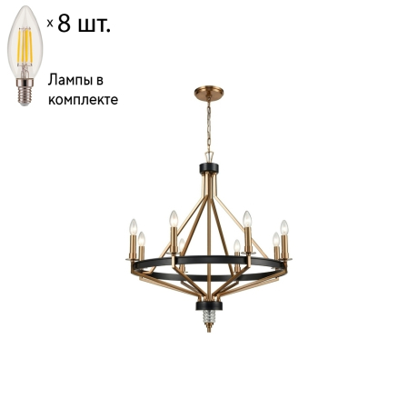 Подвесная люстра с лампочками Wertmark WE246.08.503+Lamps 