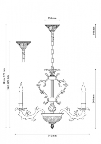 Firenze 1780.8.2 Antique Gold Подвесная люстра Lucia Tucci 