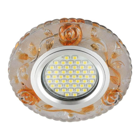 Встраиваемый светильник с LED подсветкой Fametto Luciole DLS-L150 Gu5.3 Glassy/Gold (UL-00003907) 