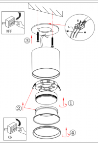 Накладной светильник Эра OL8 GX53 BK/GD (Б0048539)