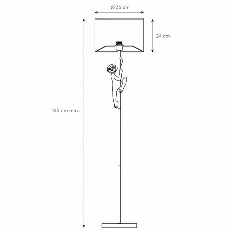 Торшер с обезьянкой Lucide Extravaganza Chimp 10702/81/30 
