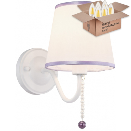 Бра с лампочкой Velante 314-001-01+Lamps E14 Свеча 