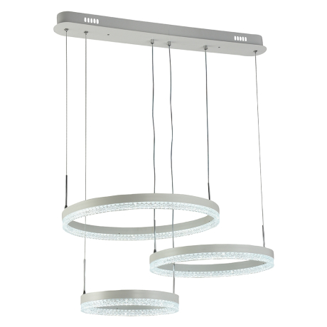 Подвесная диммируемая люстра с пультом ДУ Profit Light 6087/3A WHT 132W 